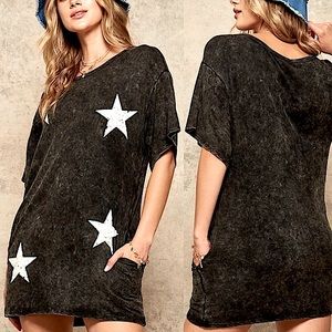 Promesa “Stars in your eyes” Burnout Dyed Mini T-shirt Dress